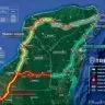 The Mexico Maya train route map. Cancun, Playa del Carmen & Tulum.