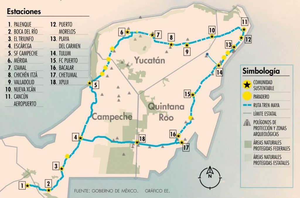 mayan train route ruta open date
